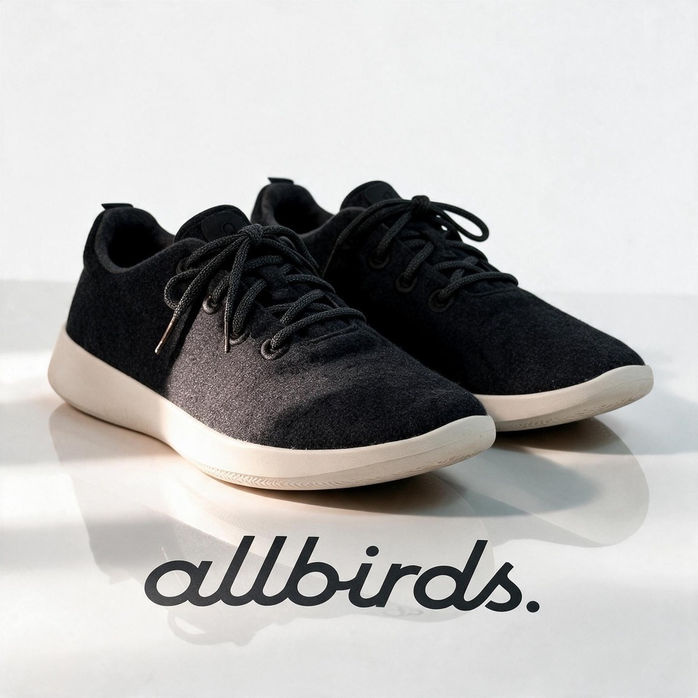 Allbirds Mens Wool Runner Black Night Merino Sneakers Size 12 WR M12 1019 NV1